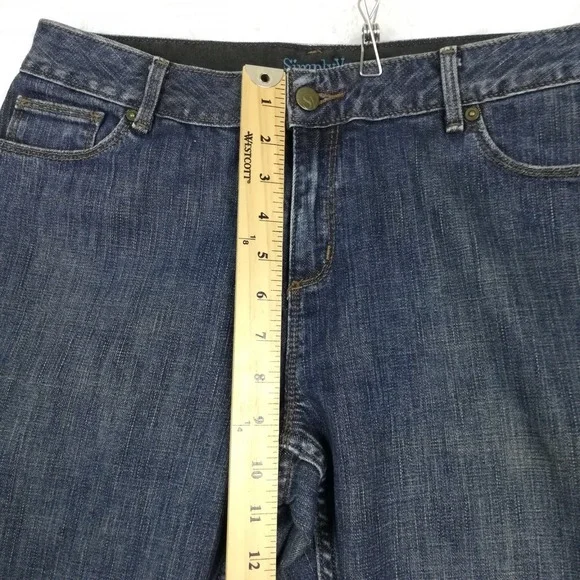 Simply Vera Vera Wang Womens Jeans Boot Cut Blue Denim Dark Wash Mid Rise 10 - Picture 4 of 10